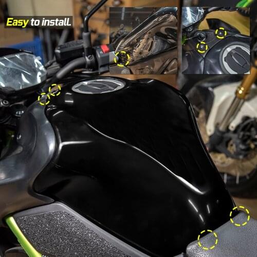 Motorcycle Accessories Gas Tank Cover Case Fuel Pad Protector Guard For Kawasaki Z900 2017 2018 2019 2020 Z-900 Z 900 Part Black