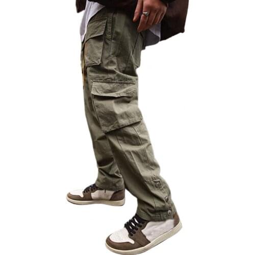 Cargo pants Men Casual Joggers Pants Solid Male Multi-pocket Trousers New Mens Sportswear Hip Hop Harem Pencil Pants