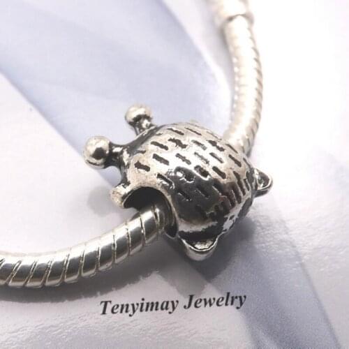 Tortoise Shape Antique Alloy Beads European Charm Beads For Snake Chain Bracelet LB840