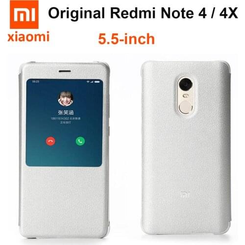 Xiaomi redmi Note 4 / redmi note 4X Flip Case Original Xiaomi Brand 5.5 inch PU Leather Cover NOTE4X PRO Flip cover