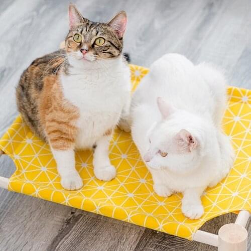 Wooden Camp Bed Cat Mat Breathable Comfortable And Heat Dissipating Fully Removable Washing Back Strong Elastic Cats Dog Kennel