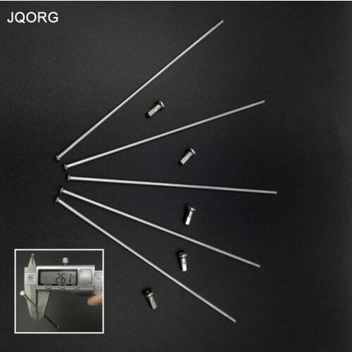 Diameter 2.6mm Sliver Color 12G Straight Pull Spokes 304 Stainless Steel Material E-bike Spokes With Brass Nipples 40 Pieces