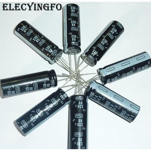 5pcs 80uF 330V80UF Nippon Chemi-Con NCC Photo Flash Capacitor 12.5x38mm 330V80uF PH Capacitors
