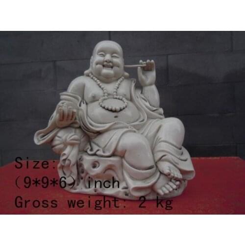 Chinese dehua white porcelain maxim laughing Buddha miro figure of Buddha