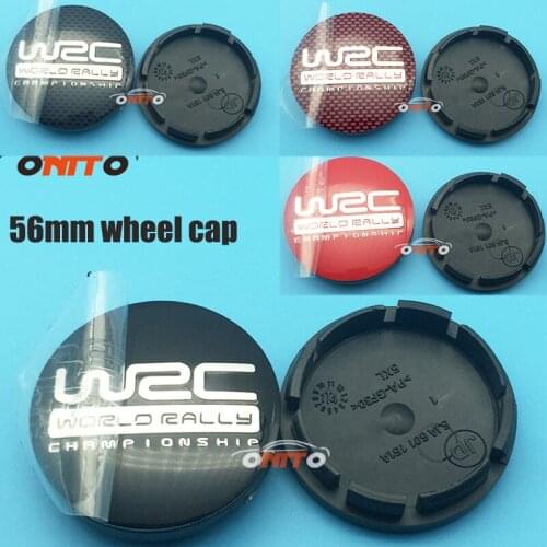 Car styling 20PCS Red Black WRC Logo Car Wheel Center Cap Hub Caps Car Rims Cover Badge Emblem Wheel Dust-proof emblem covers