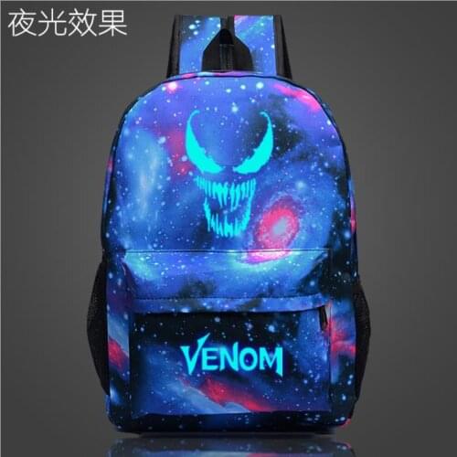 Venom Fashion Backpacks Custom Backpack Unisex Notebook Bag Casual School Bags for Teenage Girls Galaxy Bag Travel Men Mochilas