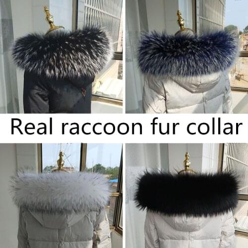 2020 winter new wild fur scarf unisex super real raccoon fur collar fox hat scarf