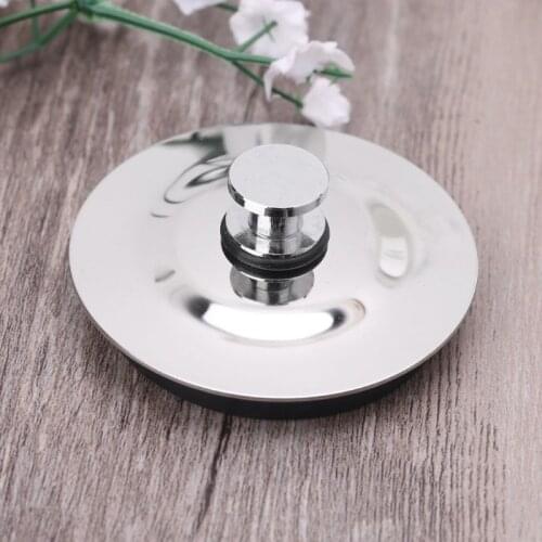 Stainless Steel Rubber Bath Tub Sink Floor Drain Plug Water Stopper Tool For Kitchen Laundry Bathroom