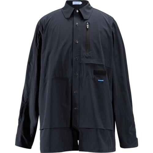 Shirts for Men Waterproof Shirt Front Pocket Techwear Streetwear Ninjawear Aesthetic Outdoor