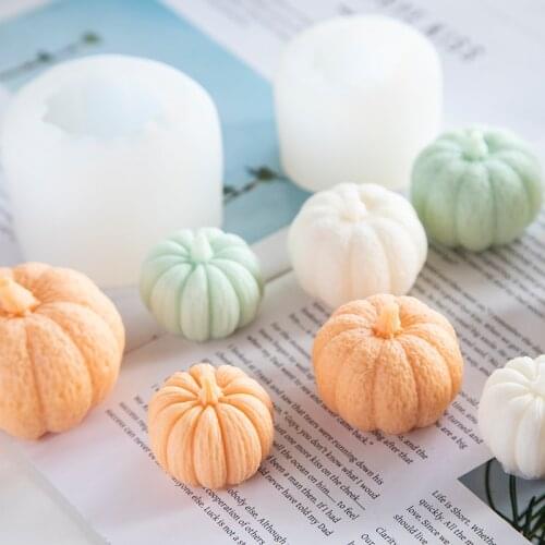 3 size 3D Pumpkin shape soap molds Handmade Soap Silicone Mold DIY Chocolate Cake Mold Soap Molds for Soap Making Candle Mold