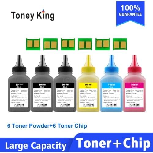 Toney King 6 Color toner Powder 6chip CF350A CF350 toner cartridge for HP Color LaserJet Pro MFP M176n MFP M177fw Laser printer