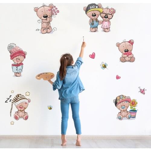 Creative Anime Cartoon Wall Stickers for Baby Room Door Decoration Stickers Child Room Decor Waterproof Vinyl Wall Decal Kawaii