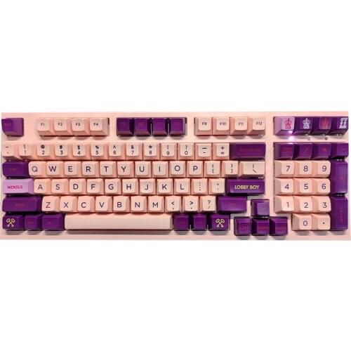 Yagekeycap 143Pcs The Grand Budapest Hotel Keycaps SA ABS Keycaps Set for DIY 60% 87 TKL 104 108 MX Switches Mechanical Keyboard