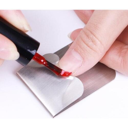 1PCS Silver French Line Edge Guide Stainless Steel Trimmer Manicure Nail Art Styling Tool