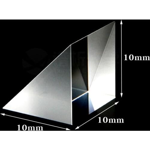 10mm Spectral Optics Optics Glass Prism Spot Isosceles Right Triangle 90 Degree Total Reflection Physical Experiment Ray Prism
