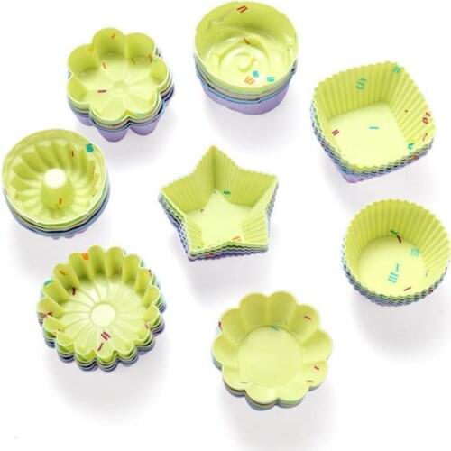 20Pcs Silicone Cake Mold Round Shaped Muffin Cupcake Baking Molds Kitchen Cooking Bakeware Maker DIY Cake Decorating Tools