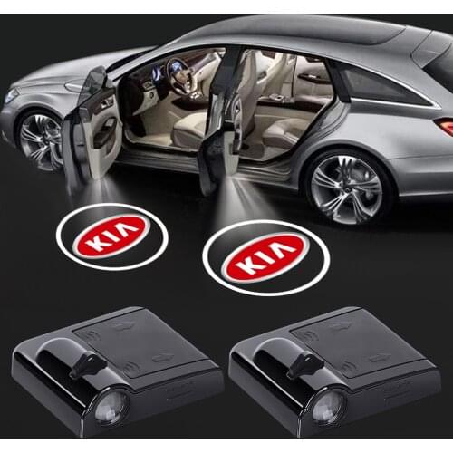 2x LED Car Door Logo Projector Welcome Light For Mercedes Benz Kia Toyota Suzuki Peugeot Chevrolet Hyundai Citroen Nissan Volvo