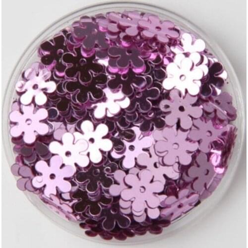 3000pcs/lot 9mm Flat Flower Centre Hole Loose Sequins Sewing Kids DIY Garment ,Wedding Craft,Accessories Lila