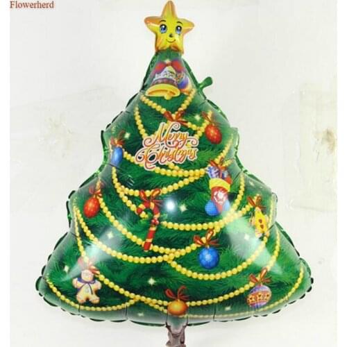 5 Pcs/set Christmas Tree Santa Snowflake Pattern Balloons Party Decorating Tools Cute Cartoon Pattern Balloons
