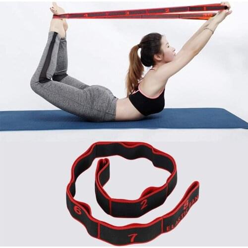 8 Loop Resistance Band Latin Stretch Bands Pilates Yoga Elastic Stretching Bands Fitness Workout Exercise Straps