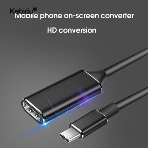 Kebidu usb type c cable adapter 4k 30hz USB 3.1 Adapter Male to Female Converter HDMI-compatible for PC Computer TV Display