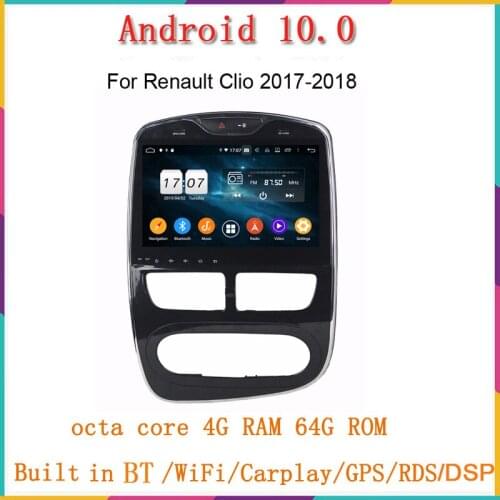 Octa core RAM 4GB ROM 64GB PX5 android 10 car dvd player for Renault clio 2016 with gps glonass camera canbus wifi audio