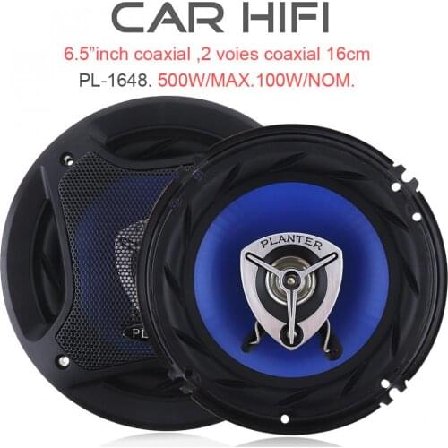 2pcs 6.5 Inch 500W Car HiFi Coaxial Speaker Vehicle Door Auto Audio Music Stereo Full Range Frequency Speakers for Cars