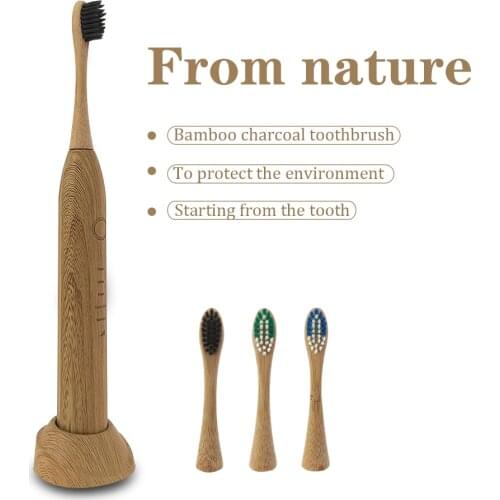 Bamboo Electric Toothbrushes Nylon Bristles- Biodegradable Natural Eco-Friendly Compostable Vegan Reusable
