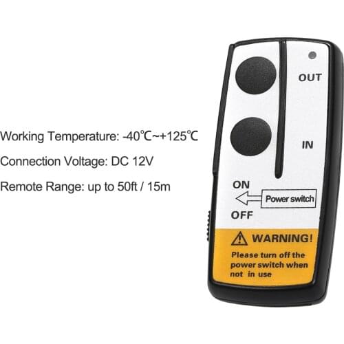 Remote Control Winch Wireless Remote Control Set 12V/15A for Jeep ATV Truck Winch Auto Accessories