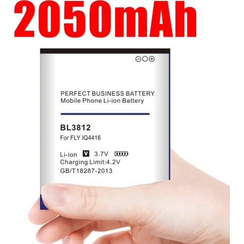 BL3812 battery 2050mAh for Fly IQ4416 3812 BL 3812 High Quality Accumulator