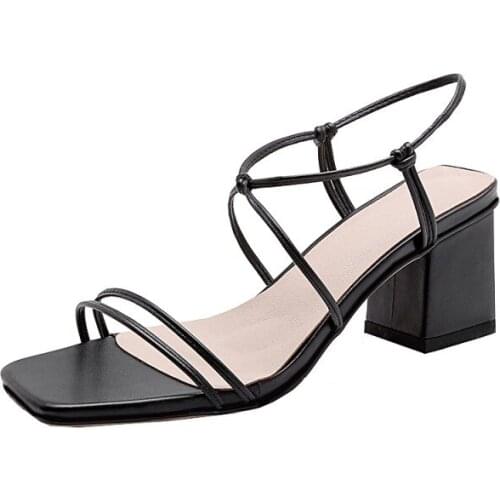 Big Size 9 10 11 12 high heels sandals women shoes woman summer ladies Strap sandals with thick heels