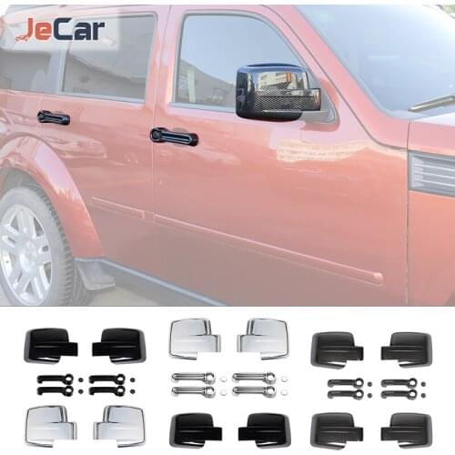 ABS Rearview Mirror Covers For Jeep Liberty Door Handles Chrome Decoration Covers For Dodge Nitro 2007-2012 Car Accessories