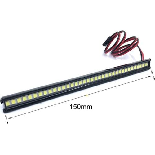 For 1/10 Axial SCX10 90046 Jeep Wrangler Modification Parts Bright 36 LED Light Bar Metal RC Model Car Roof Lamp Strip