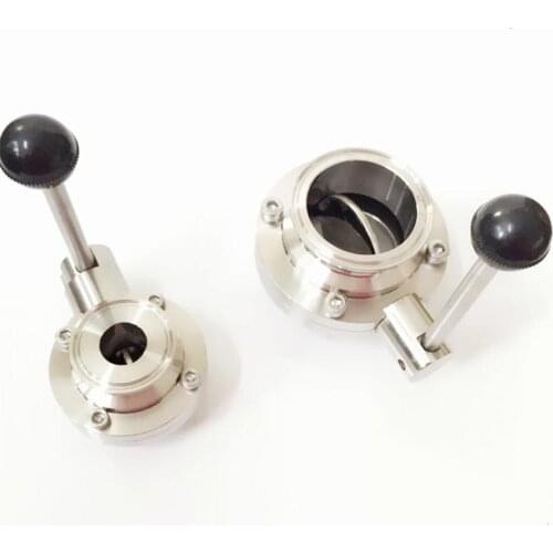 Fit 102mm Pipe OD x 4" Tri Clamp Sanitary Butterfly Flow Control Valve SUS 304 Stainless Beer Brewing Home