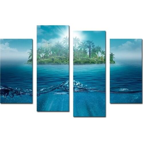 Hot Large HD Wall Paintings Dream Island Summer Style wedding Decorative Oil Painting Prints ON Canvas for No Framed