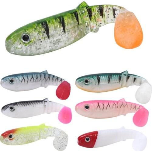 Artificial Soft Lures T Tail Swim Baits 90mm 5.8g Fishing Lure leurre shad silicone Bait Wobblers