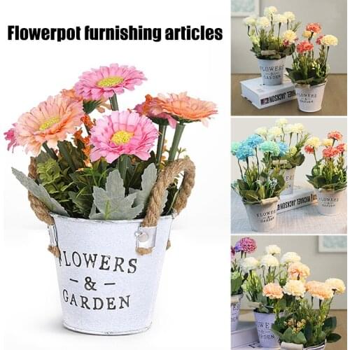 Artificial Flower Iron Art Flower Pot Metal Pastoral Style Garden Supplies Decoration For Home Garden Горшок Для Цветов