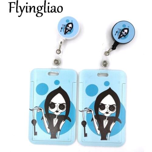 Horror Movie Coraline Card Holder Women Men Business Lanyard Badge Card Case Women Card Cover Student Lanyard ID Name Card