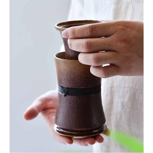Creative ceramic with filter mug with lid office tea cup tie line boss cup 300ML