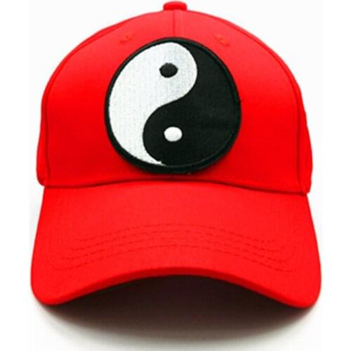 China Tai Chi Embroidery Cotton Baseball Cap Hip-hop Cap Adjustable Snapback Hats for Men and Women 140