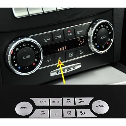 For Mercedes-Benz C class W204 2011-13 GLK X204 Car Air conditioner switch button air conditioner button sticker Car Accessories