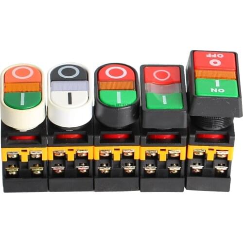 22mm APBB PPBB Push Button Switch Double Key Double Position with LED Momentary APBB-22N AS-22