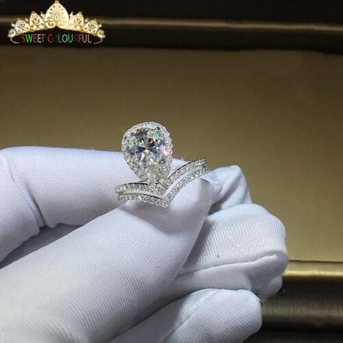 100% 18K 750Au Gold Moissanite Diamond Ring D color VVS With national certificate MO-00114