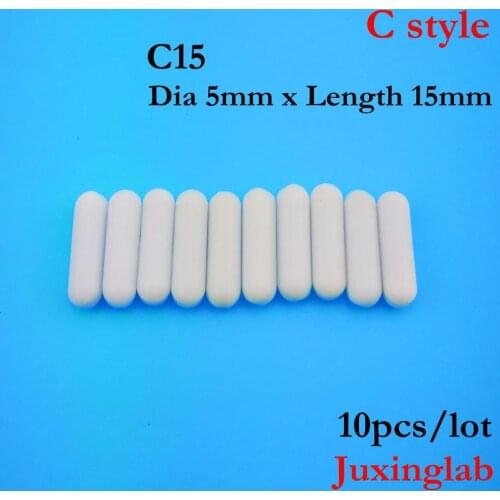 Laboratory PTFE Magnetic Stirrer Mixer Stir Bar C Style C15 Dia5mm x length 15mm 10pcs/ pack
