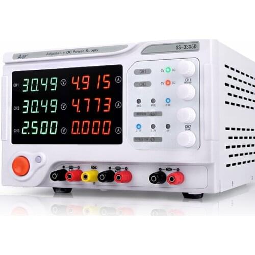 A-BF Power Supply DC Desktop High-Power Linear Adjustable Stabilizer Four-Digit Multi-Channel Three-Way Power Desktop 30V 3A 5A