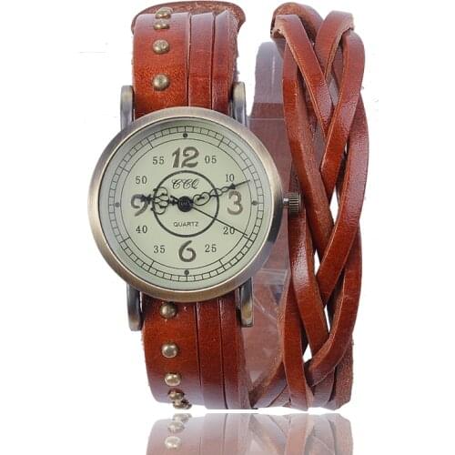 Fashion ladies electronic watch leisure sports disc imitation leather long belt watch clothing accessories gift watch new