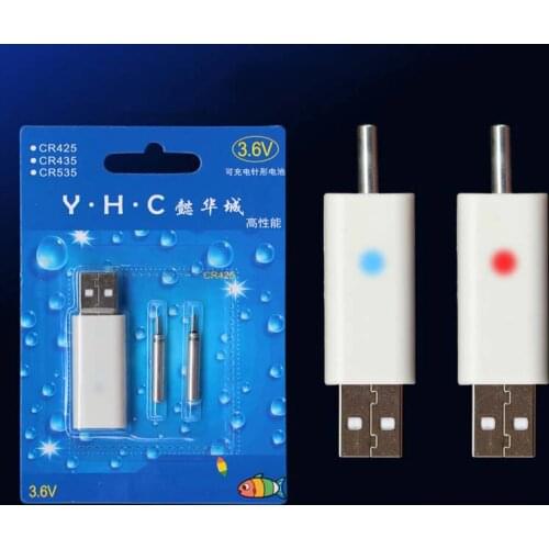 Rechargeable CR425 Battery Set Fishing Float Battery Match USB to Use Suits for Different Charger Devices Fishing Tackles B235