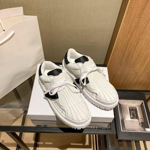 2021 New Shell-Toe Thick-Soled White Shoes Womens Spring And Autumn Wear Comfortable And Fashionable Womens Shoes Trend