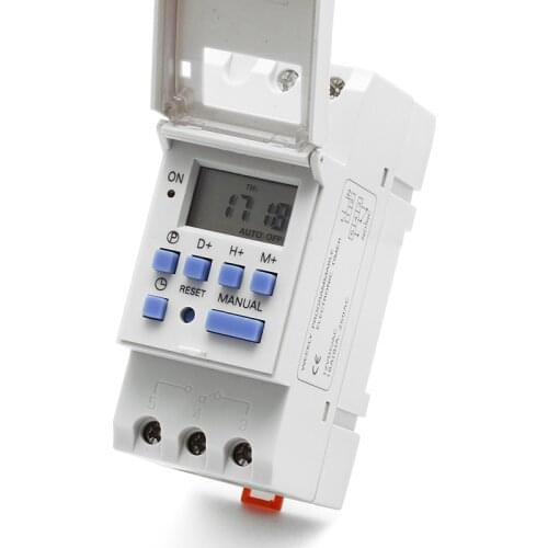 New DIN Rail Time Relay Switch Digital LCD Power Programmable Timer DC 12V