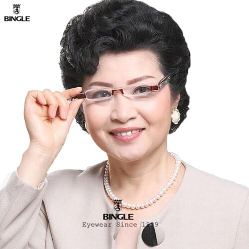 BINGLE 360 Rotate Reading Glasses Portable Eyeglasses Folding Mini Slim Presbyopia Hyperopia Glasses for Men Women